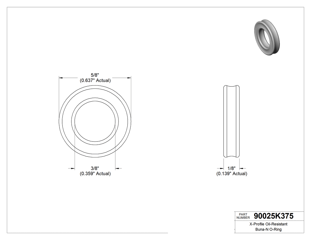 Technical drawing - 90025K375